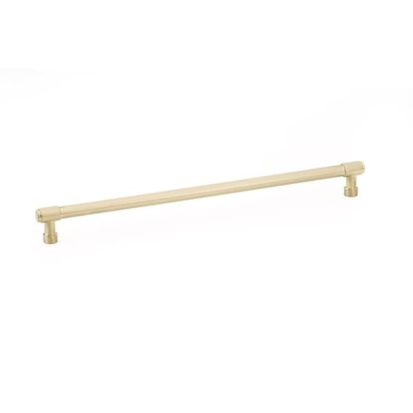 Emtek Jasper Cabinet Pull with 12 in Center to Center Satin Brass Finish 86692US4 - main